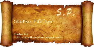 Stefko Péter névjegykártya